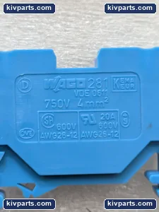 WAGO 281-604 Feed-Through Terminal Block – actual item, photo 3 of 9