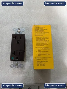 Hubbell HBL2182 Brown Duplex Receptacle – actual item, photo 2 of 9