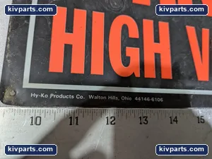 HY-KO PRODUCTS 842 "DANGER HIGH VOLTAGE" ... LOT OF 3 – actual item, photo 2 of 6