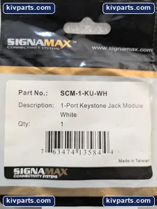Signamax SCM-1-KU-WH Keystone Jack Module – actual item, photo 4 of 8