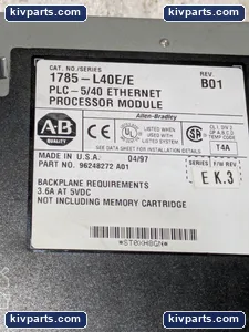 Allen-Bradley 1785-L40E/E Ethernet Processor Module – actual item, photo 2 of 8