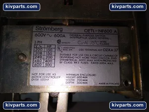 Stromberg OETL-NF600A Purpose Disconnect Switch – actual item, photo 3 of 4