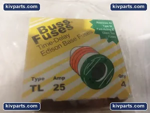 Bussmann TL-25 Time Delay Edison Base Plug Fuse – actual item, photo 2 of 4