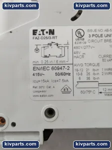 Eaton FAZ-D25/3-RT Circuit Breaker – actual item, photo 4 of 6
