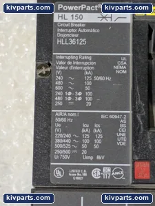 Square D HLL36125 PowerPact HL 150 Circuit Breaker – actual item, photo 2 of 12