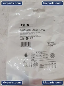 Eaton C22-DRLH-R-K01-230 Red Pushbutton – actual item, photo 2 of 4
