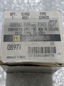 Square D 8501CO8V20 8501 Type CO8V20 Power Relay