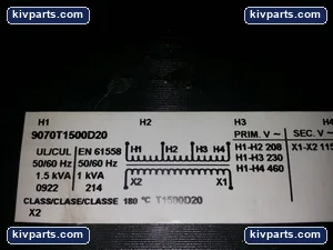 Square D 9070T1500D20 Control Transformer – actual item, photo 2 of 4