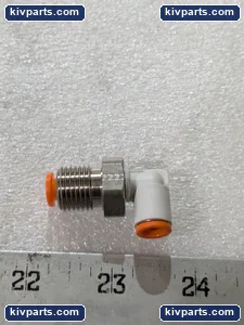 SMC 18001-04 Pneumatic Bulkhead Elbow Fitting – actual item, photo 2 of 7
