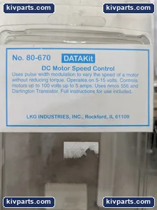 LKG Industries 80-670 Datakit DC Motor Speed Control – actual item, photo 2 of 3