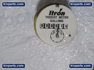 Itron Trident Water Meter Register Gallons Brass Totalizer Dial Utility Plumbing – actual item, photo 2 of 4