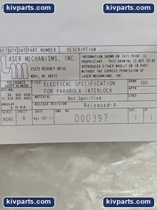Laser Mechanisms D00397 Parabola Interlock – actual item, photo 4 of 5