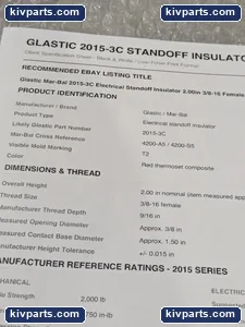 Glastic Standoff Insulator – actual item, photo 5 of 6