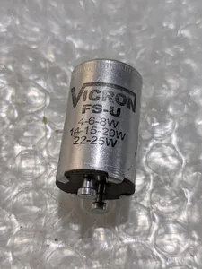 Vicron FS-U Universal Fluorescent Lamp Starter 4-6-8W 14-15-20W 22-25W 2-Pin