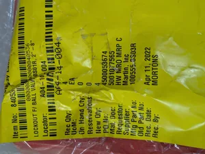 Brady BS08A-RD 45345 Ball Valve