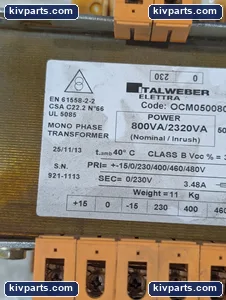 OCM050080M410 Mono Phase Transformer – actual item, photo 6 of 7