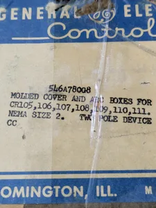 General Electric 546A780G8 Molded Cover