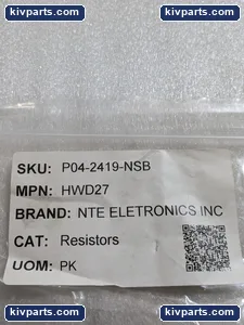 NTE HWD27 Electronics INC Resistors – actual item, photo 2 of 3