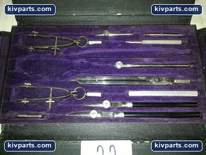 Vintage Gramercy 1720 Drafting Tool Set 10 Pieces Case Germany Precision Drawing – actual item, photo 2 of 4