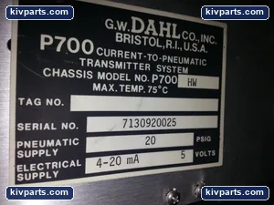 Dahl P700 Current to Pneumatic Transmitter – actual item, photo 2 of 6