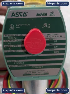 ASCO 8210G094 Red Hat II Brass Solenoid Valve – actual item, photo 3 of 4