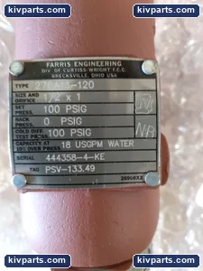 Farris 27CA13-120 Safety Relief Valve – actual item, photo 7 of 9