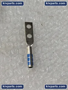 Copper Compression Lug Terminal 6 AWG 2 Hole 1/4in Stud 5/8in Blue UL LOT OF 22 – actual item, photo 4 of 5