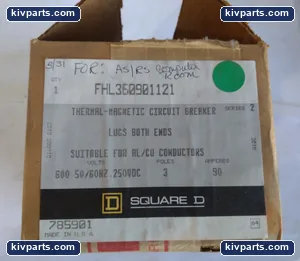 Square D FHL360901121 Thermal-Magnetic Circuit Breaker – actual item, photo 2 of 3