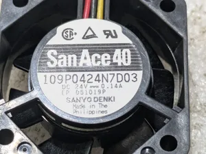 Sanyo Denki 109P0424N7D03 San Ace 40 DC Axial Cooling Fan