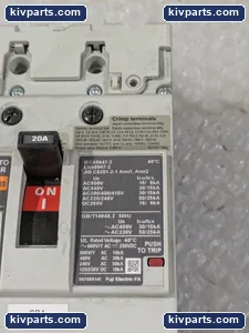 Fuji Electric BW125JAGU-3P020 Auto Breaker – actual item, photo 3 of 7