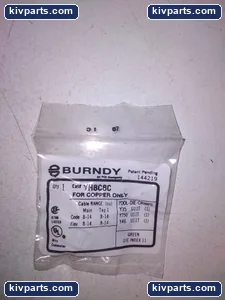 Burndy YH8C8C Green Crimp Wire Connector Lugs – actual item, photo 2 of 5