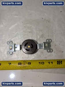 Hubbell Lock Single Grounding Outlet – actual item, photo 2 of 4