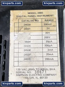 Simpson 50-400 2800 Series Digital Panel Meter – actual item, photo 4 of 6