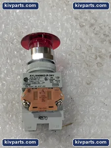 IDEC AYLW49902-R-24V Emergency Stop Push Button – actual item, photo 3 of 4