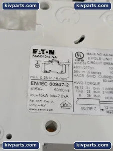 Eaton FAZ-D10/2-NA Miniature Circuit Breaker – actual item, photo 4 of 6