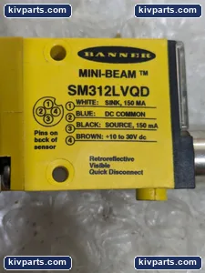 Banner SM312LVQD Mini-Beam Photoelectric Sensor – actual item, photo 2 of 7