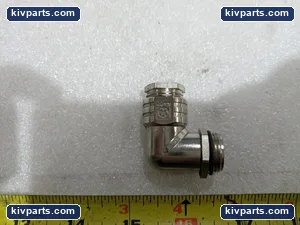 Push to Connect Pneumatic 90 Degree Swivel Elbow Fitting Nickel Plated Brass – actual item, photo 2 of 3