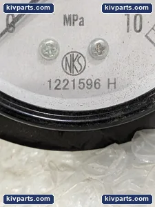 NKS Panel Mount Bourdon Tube Pressure Gauge 0-10 MPa JIS Class 1.6 Rear Brass – actual item, photo 3 of 4