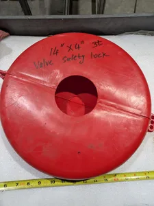 V-SAFE 14" X 4" 3T VALVE SAFETY LOCK Wheel Cover Lockout Device
