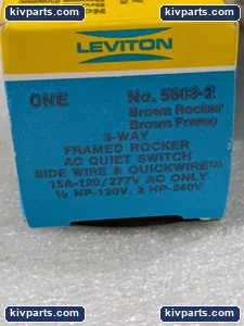 Leviton 5603-2 Decora Rocker Switch – actual item, photo 2 of 6
