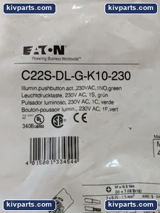 Eaton C22S-DL-G-K10-230 Green Push Button – actual item, photo 4 of 5
