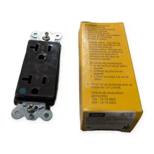 Hubbell HBL2182 Brown Duplex Receptacle