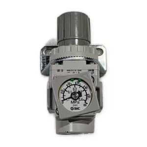 SMC AR20-N02BE-1Z-B 3-30 PSI Air Pressure Regulator
