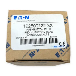 Eaton 10250T122-3X Red Mushroom Head Pushbutton