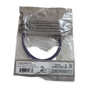 UL828-802PR-CG SLIM JACKET CAT6A Patch Cable