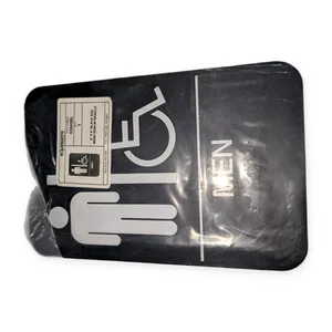 SUWHAD BLACK RESTROOM SIGN FOR WOMEN Restroom Sign ADA Braille 6" X 9"