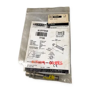 Banner M12PFF50Q8 77195 Fixed-Field Sensor