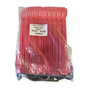Ladder Lock Seal 11 Inch Red 100 Per Bag Tamper Evident Security Shipping Seals