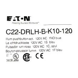 Eaton C22-DRLH-B-K10-120 Pushbutton