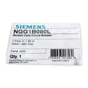 Siemens NGG1B080L Molded Case Circuit Breaker